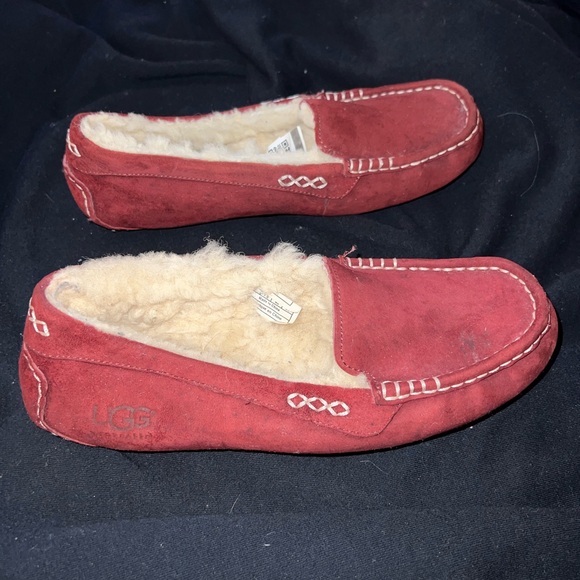 UGG Australia Ansley Slippers Womens SZ 9 Purple Suede Shearling - Picture 3 of 7